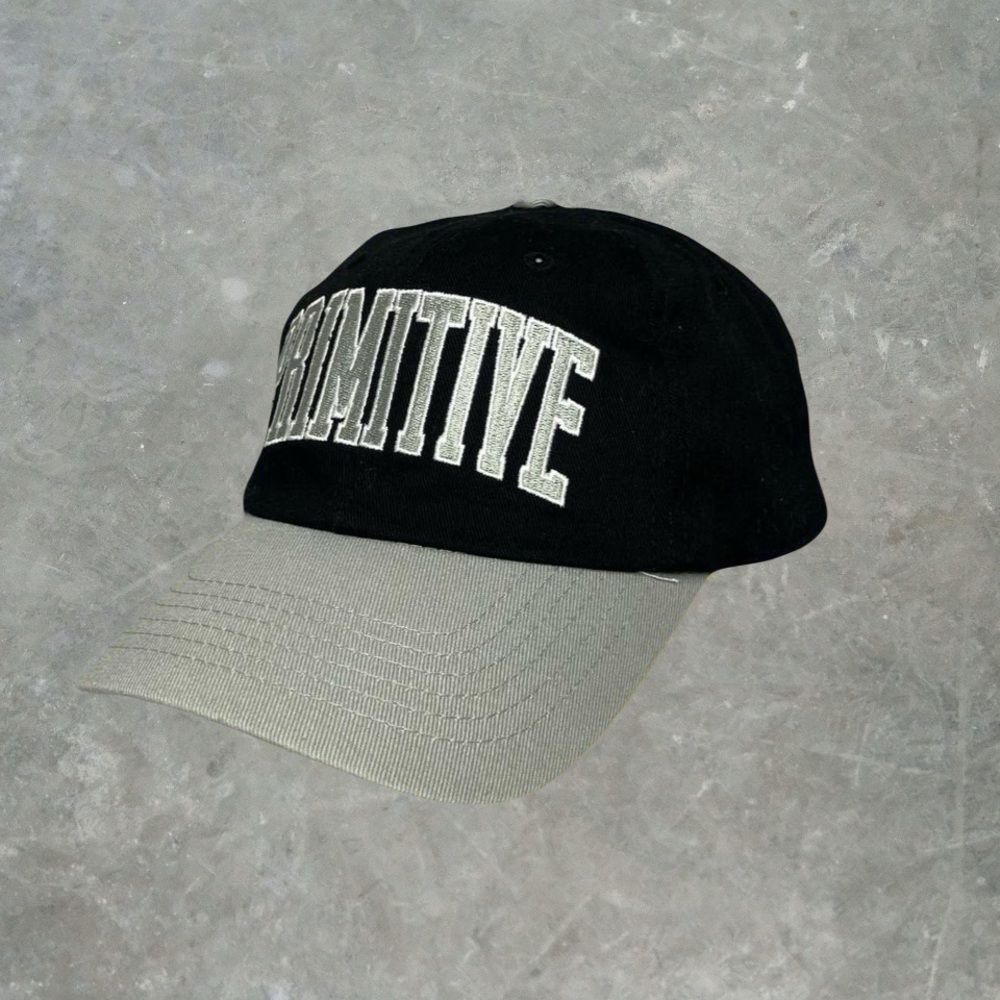 ☀️ Primitive Two Tone Baseball Cap Dad Hat Black/Gray OSFA